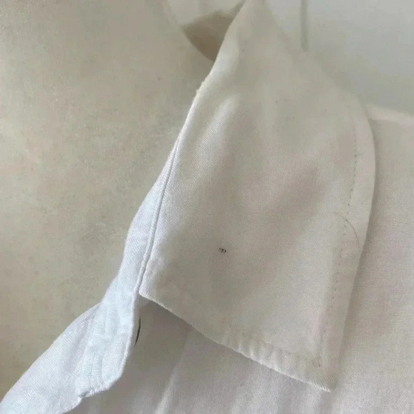 Back In The Saddle Vintage White Fringe Blouse Size 2X Button Down Western Rayon - Picture 5 of 7